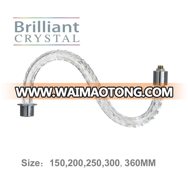 Crystal Glass arm for chandelier lighting fixtures