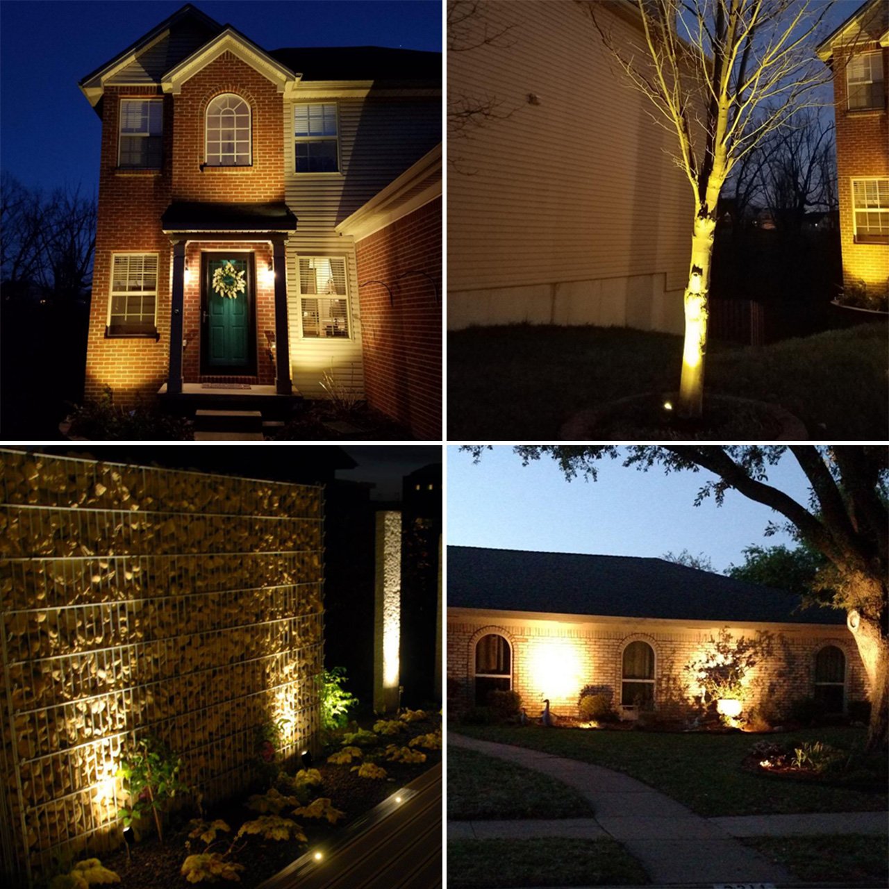 RGB Music Mobile Controlled LED Landscape Lights LED Garden Pathway Lights Walls Trees Outdoor Spotlight with Spike Stand Garden