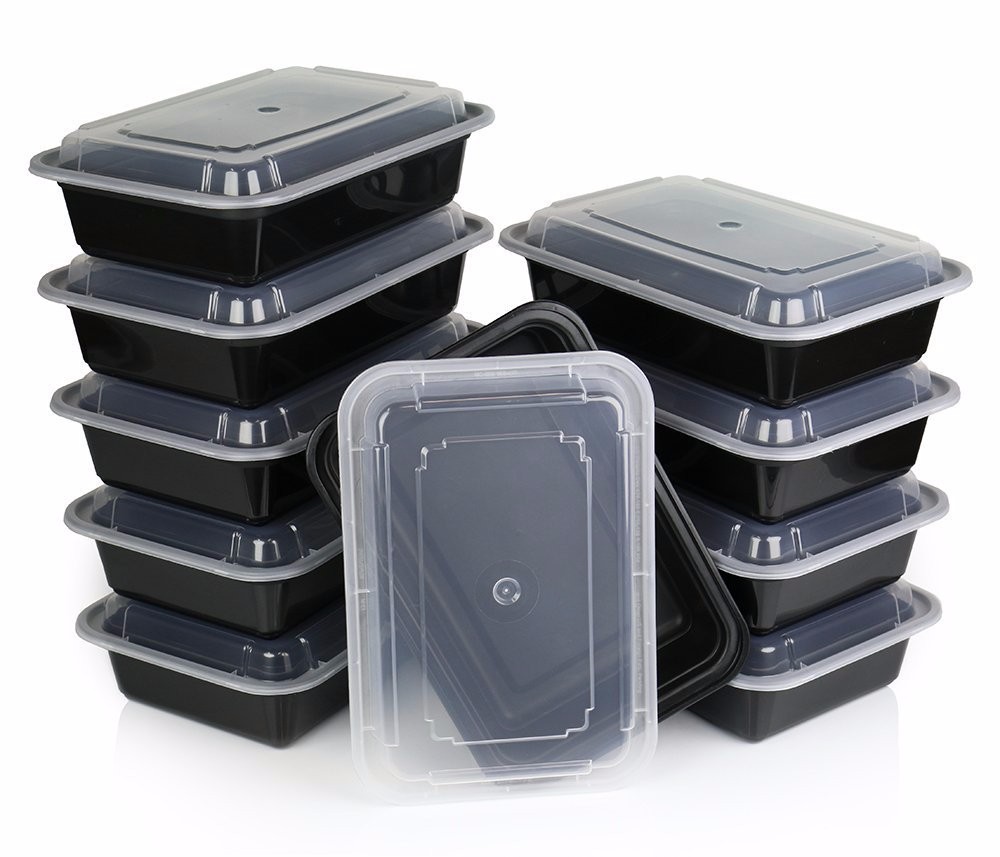 Stackable Plastic Microwavable Dishwasher Safe Reusable Meal custom plastic Containers