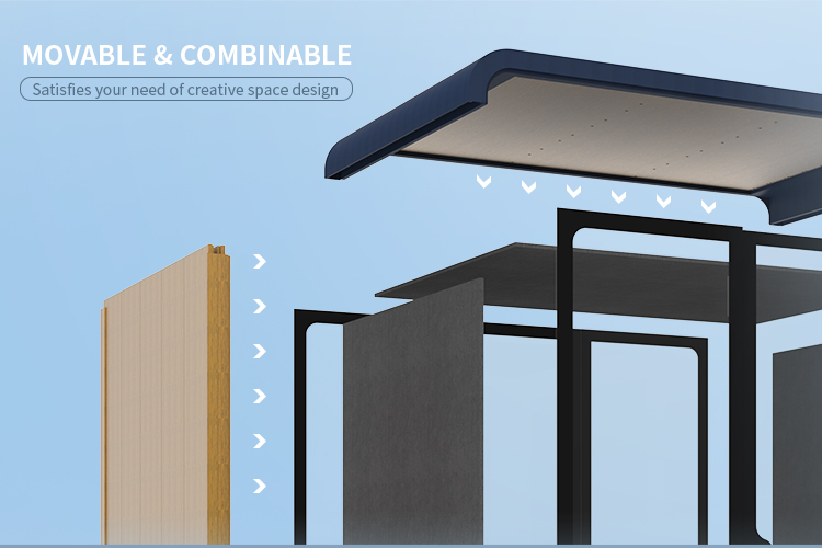 Soundproof Booth for Office Phone Booth Movable Silence Booth with Ventilation System