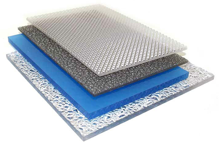 Strong impact resistance colored polycarbonate embossed sheet