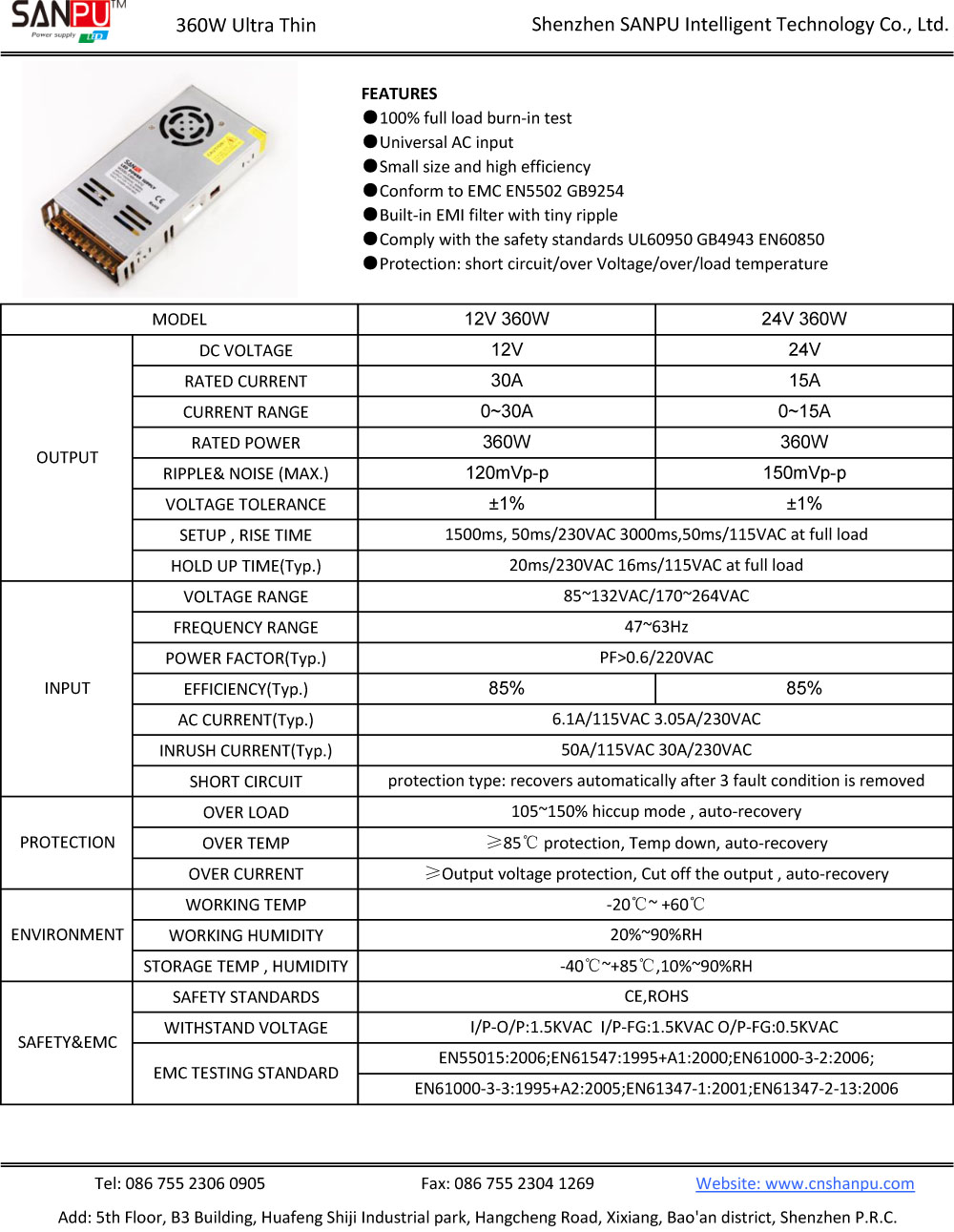 350W 12V Power Supply Multifunctional Switching Mode Power Supply with CE certificate 12V Ultra Thin Power supply