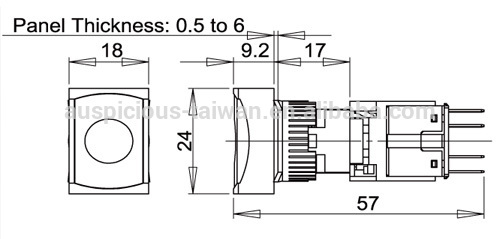 16mm IP65 Waterproof Momentary/Alternate Push Button Switch, Illuminated Push Button Switch