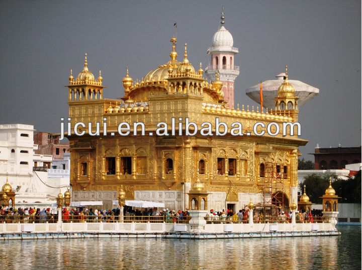 Crystal Hyderabad Charminar Mosque Model & Gold Plated Metal Charminar Model for India Wedding Gift