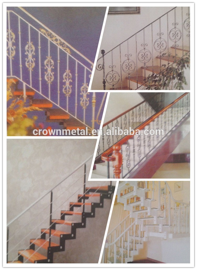 Gray iron stair flower, customizable iron staircase handrails, indoor iron stair handrail home decoration hot sale