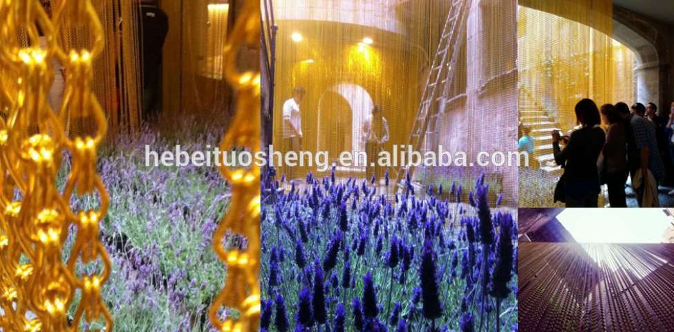 Decorative metal mesh curtain for hotel and restaurant