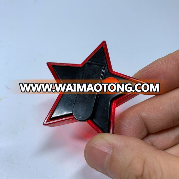 Factory price customized LOGO star shape outdoor warning safety flashing LED bike light