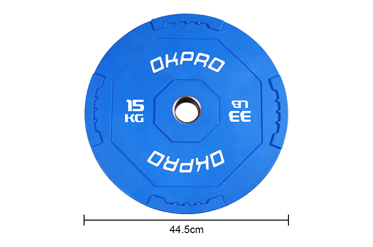 OKPRO Color Gym Fitness Weightlifting Plate Rubber Bumper Weight Plate