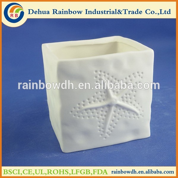 Wholesale white ceramic animal shape flower pot