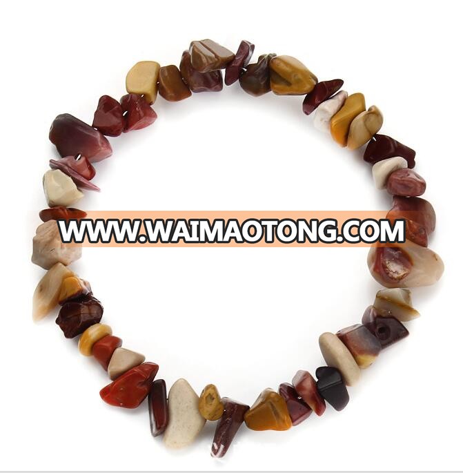 wholesale natural precious stone chip bead bracelet women