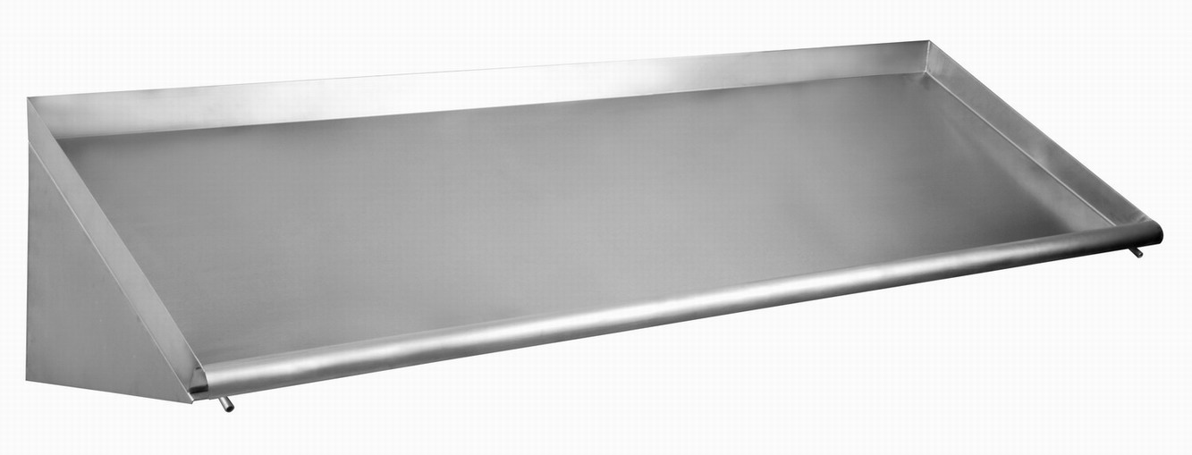 NSF approved high quality stainless steel wall-mounted rectangular shelf of optional size for display