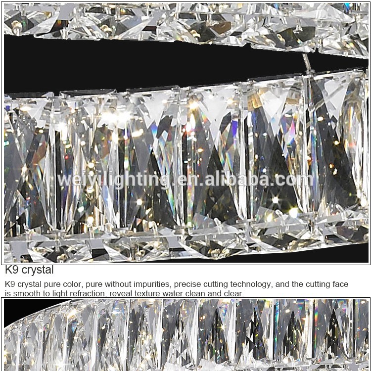 Modern Hotel Decor LED Crystal Chandeliers Light Round Crystal Chandelier Pendant Light