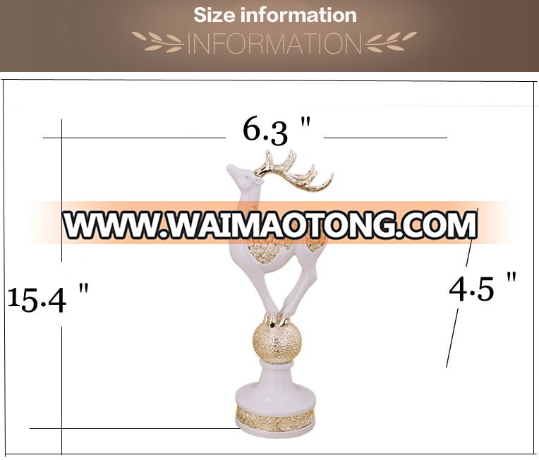 Christmas decor resin deer statue for home ornament