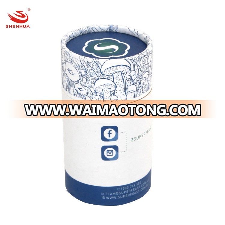 100% Recycled Cylinder matte lamination tea paper tube