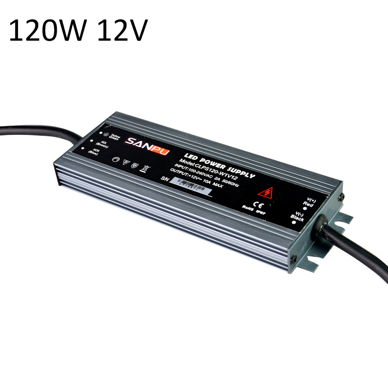 Aluminum 10A dc 120W mini 12 amp 12V switching power supply for cctv