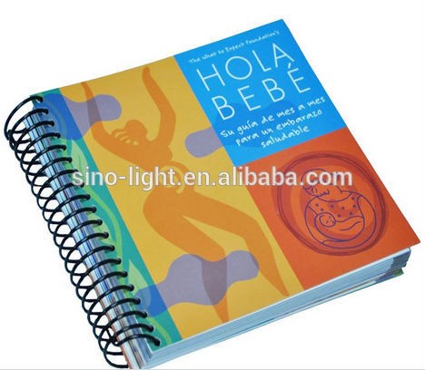 Good quality and full color printing cheap spiral bound book printing activity note book