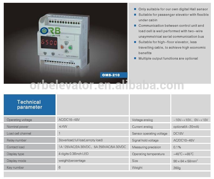 Elevator load cell OMS-210