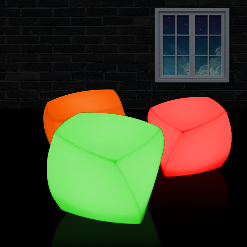 2019 hot sale product Rechargeable RGB color LED cube stool change color by touch