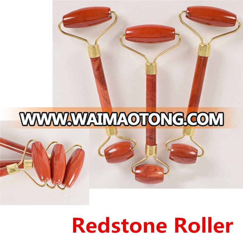 Wholesale Redstone Jade Face Massage Roller Facial Massager Welded Crystal Roller