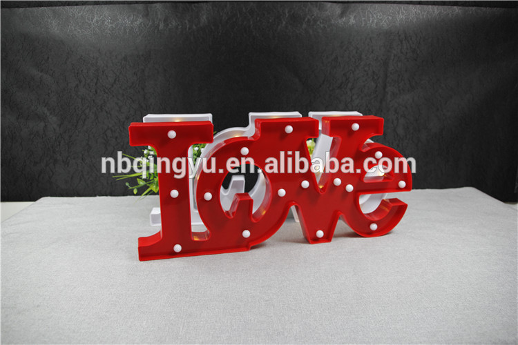 Decorative LED Letters Light "LOVE" - Illuminated LED Marquee Sign For Home Wedding Decorations - Includes USB, or battery power