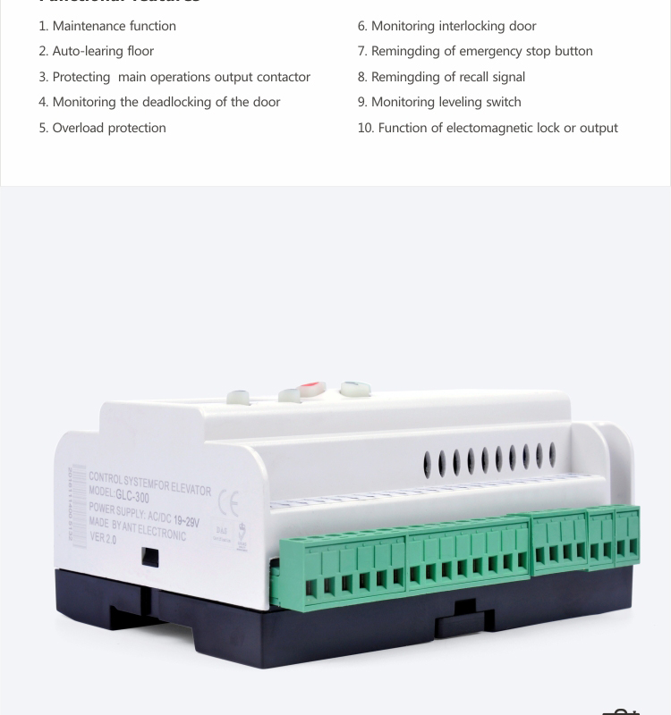 2015 New Design Electric Dumbwaiter Lift Control Optional, Cargo Lift Controller GLC-300/400