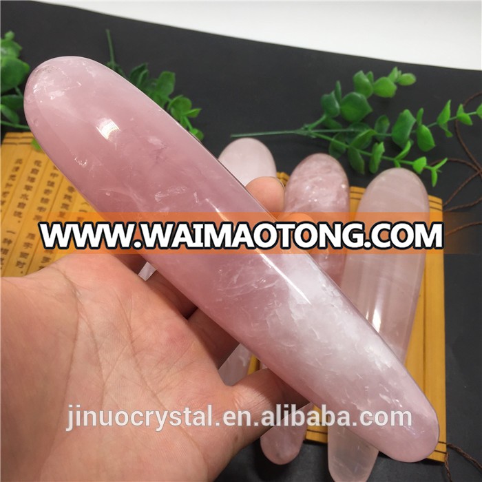 High quality sexy rose quartz crystal massage wands crystal dildo for women