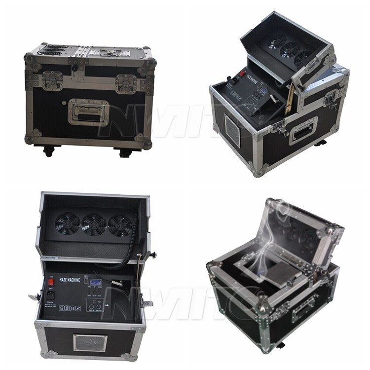 Flight case 600w double quite noiseless dmx stage effect haze machine