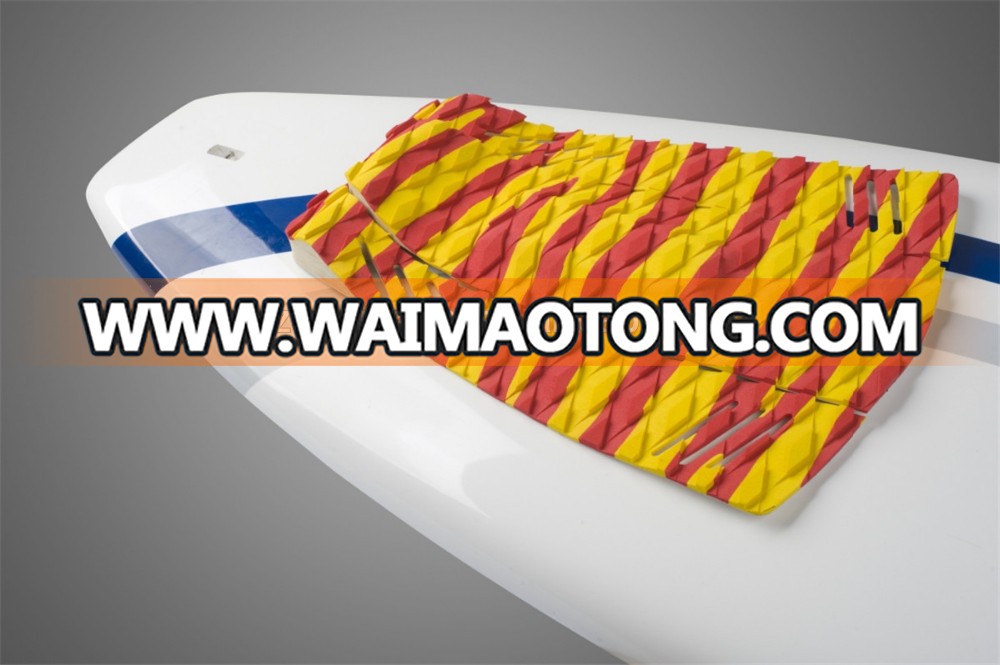 red-yellow EVA surfing board grip for surfingboard