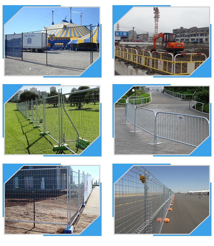 Removable heavy duty iron fence temporary fencing