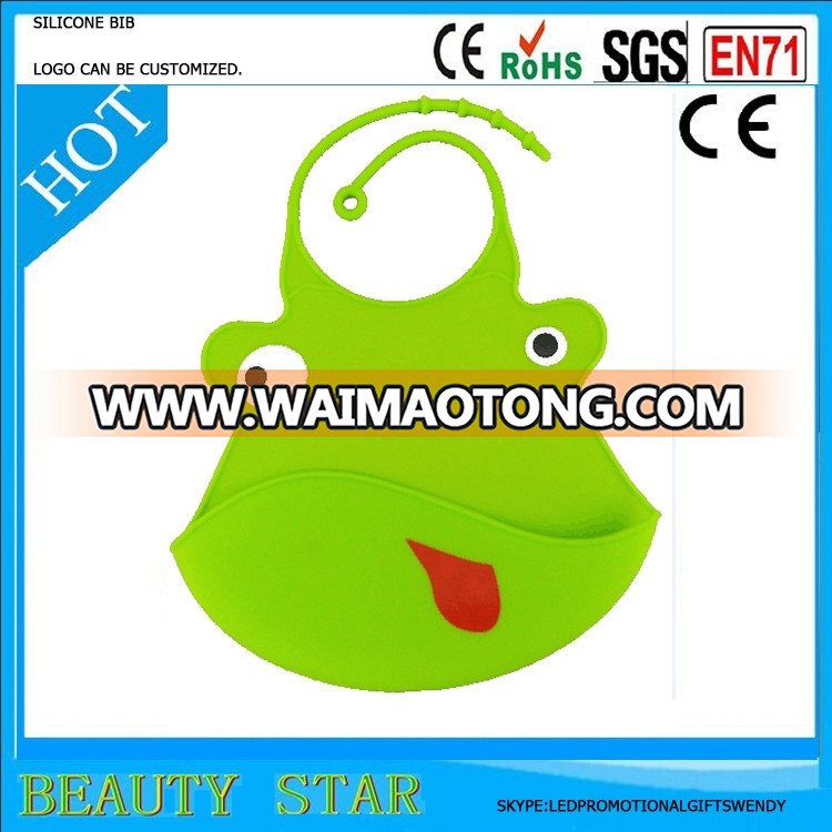 Hot selling food grade Baby bib,Wholesale silicone baby bib made in China