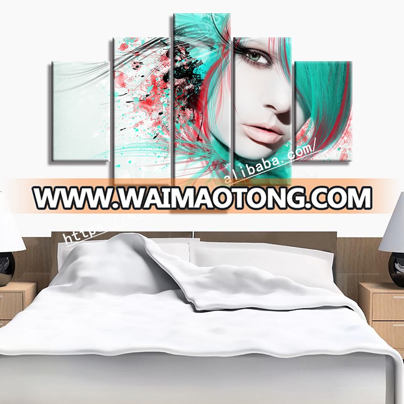 modern 1panel canvas painting of beautiful hot gril for decoration home or hotel