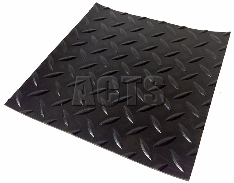 China Suppliers Black Leaf Design Elastic Rubber Flooring Sheet Roll