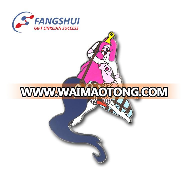 Wholesale china factory direct hard neamel sexy girl lapel pin mermaid enamel pin badge