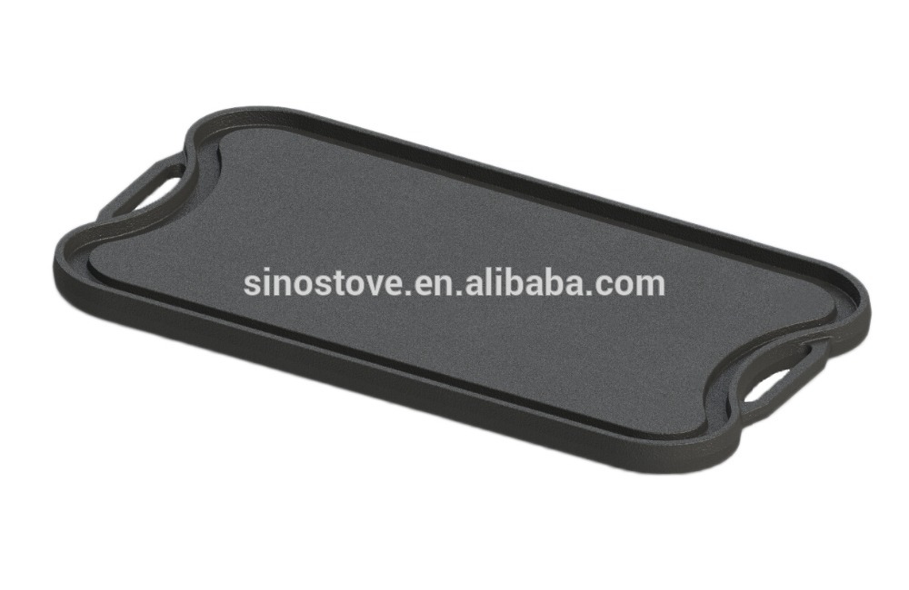 New Design Pre-seasoned Cast Iron Griddle Plate