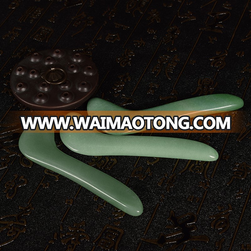 Hot wholesale natural Green Aventurine EYES massager Gua Sha Tool for sale. Hot sell massager Tool.