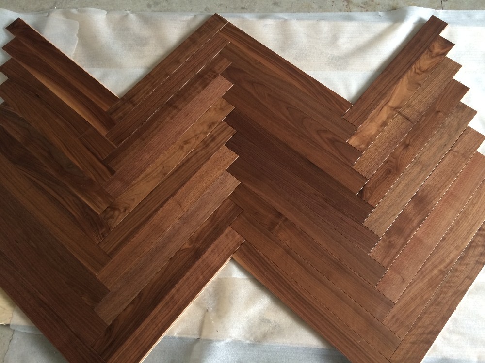 Fancy American rose walnut herringbone parquet engineered wood flooring