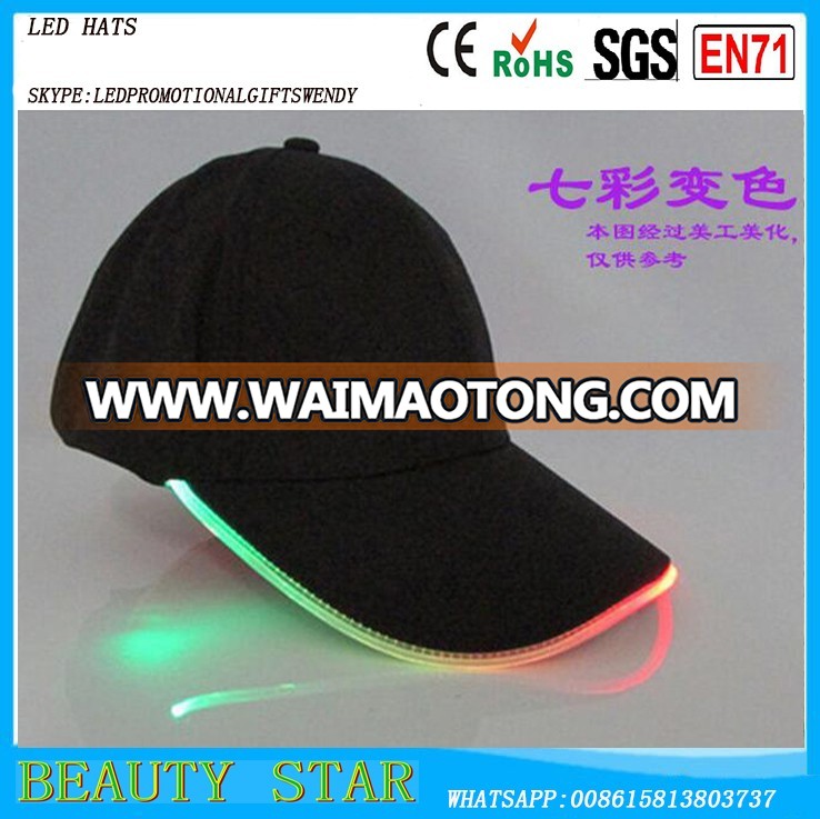 Promotion LED hat,new fashion Led flashing hat for party,Logo customized led hats China factory