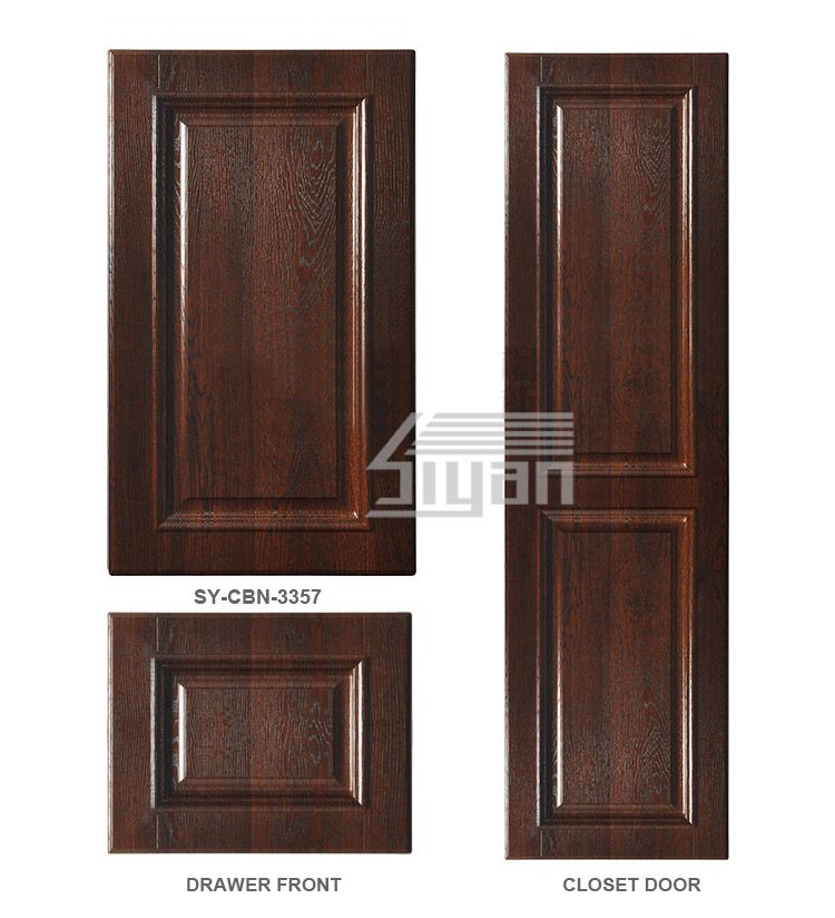 Chinese wood grain waterproof wooden antique cabinet door