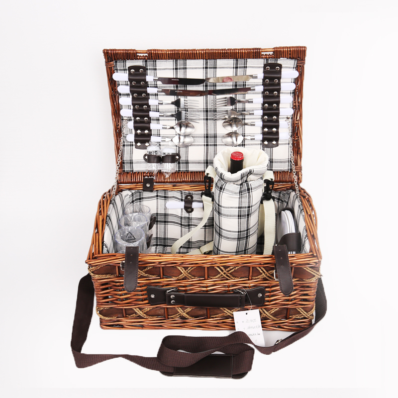 Hand Made Custom Size Sewing Weaving Wicker Bread Picnic Basket