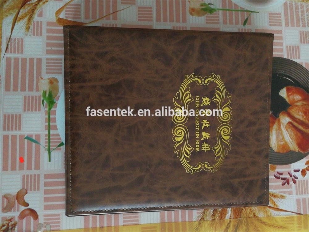 10 Pages fit 200 300 420 pcs coin album advanced coin collection book PU leather