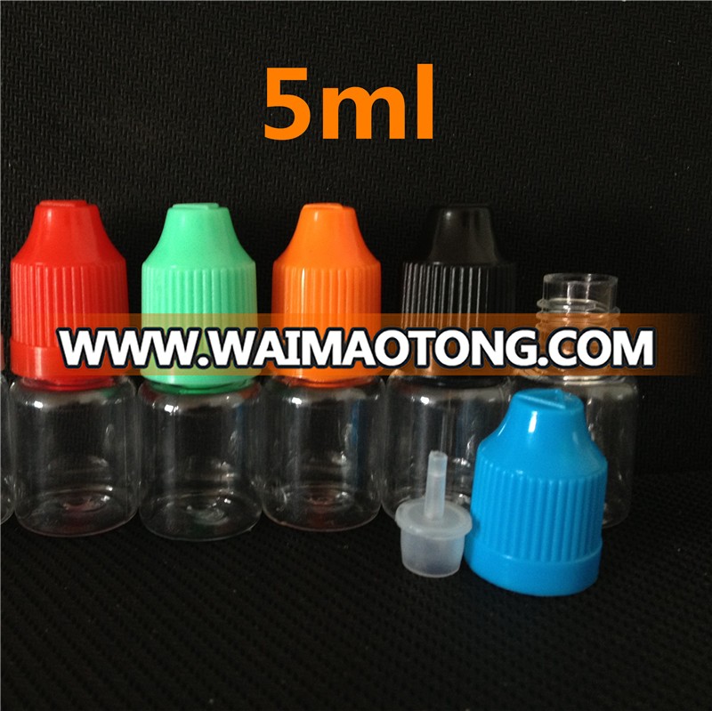 New portable 5ml 10ml 15ml 20ml 30ml 50ml capacity pet plastic bottles with dropper for e vape oil