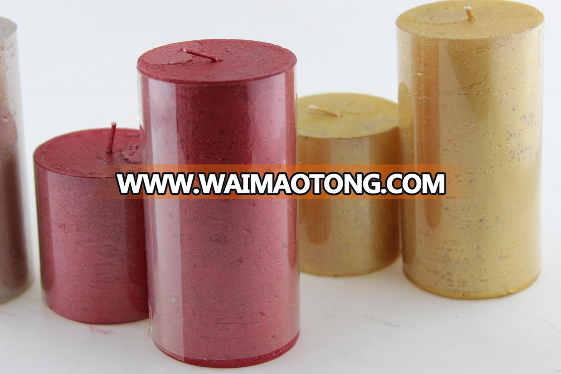 Special design decorative long burning time paraffin wax pillar candles for church decoration