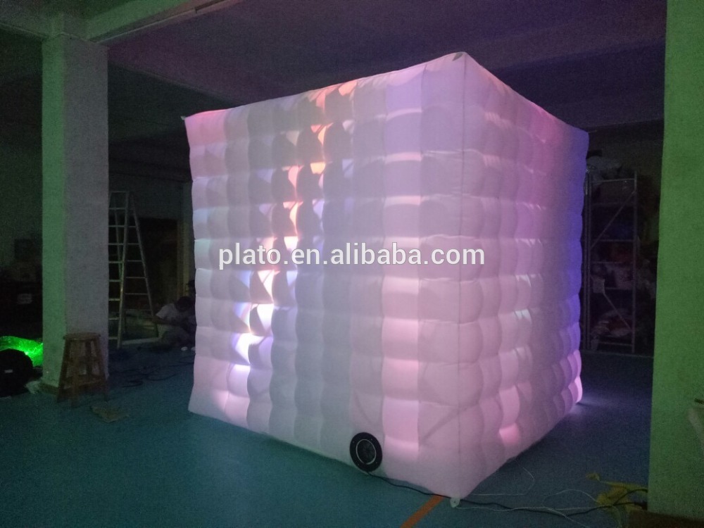 Large inflatable photo booth with colorful led for display