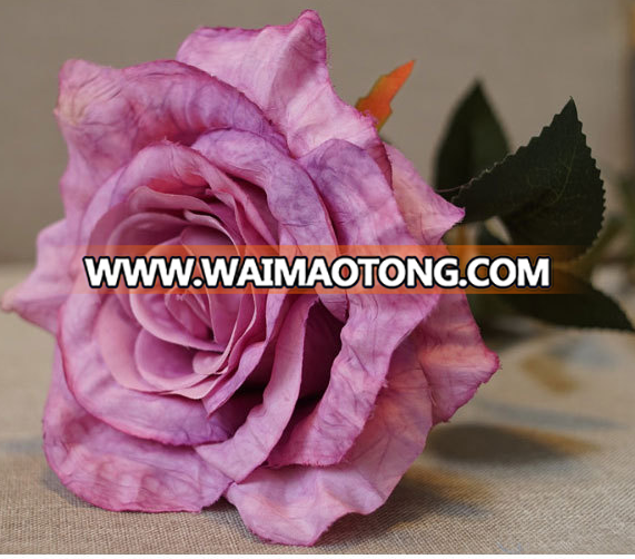 Hot sell simulated silk rose flowers for wedding