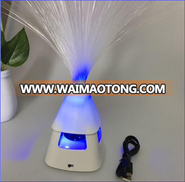 Rechargeable battery  blue tooth speaker fiber optic lamp