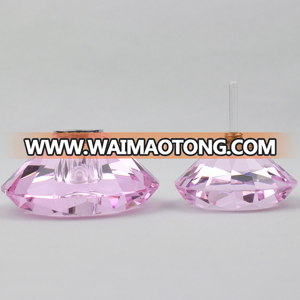 Fancy New Design Pink Color Glass Crystal Rose Essential Oil Perfume Bottle for Sale