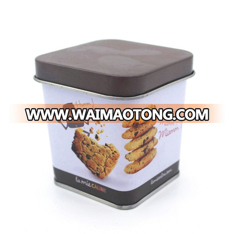 Small tin box with tapper shape, hot sale round cookie tin container