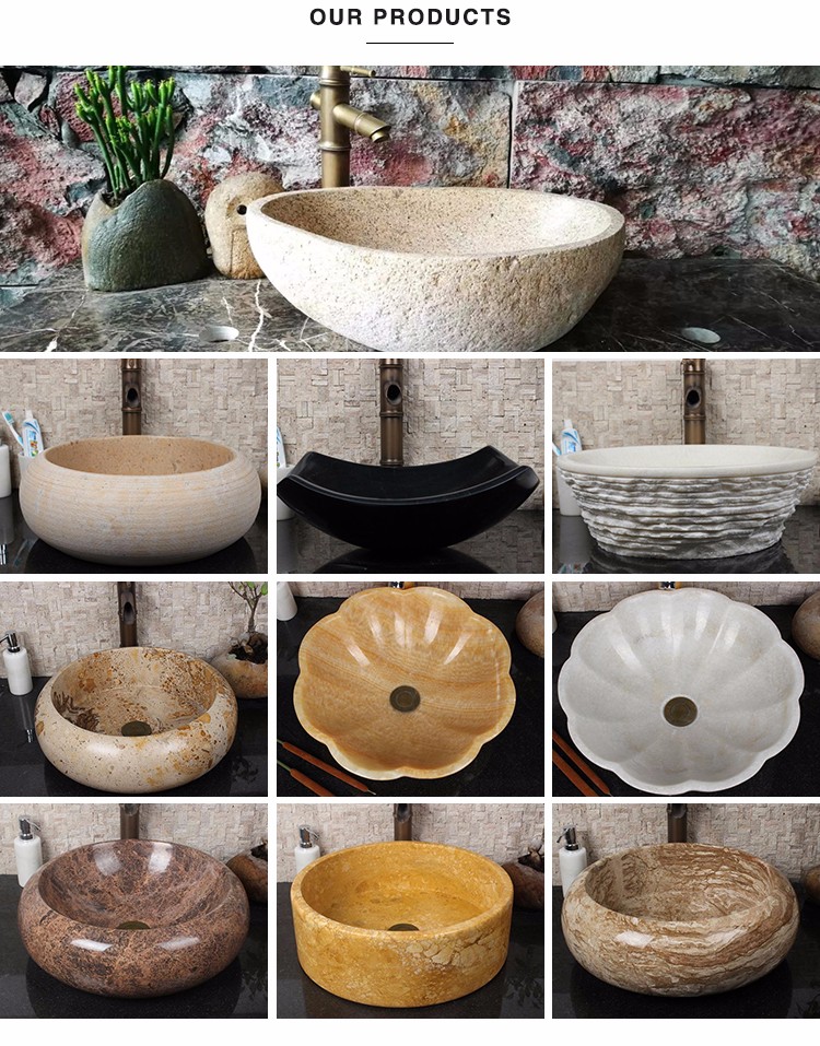 Ancient Cobblestone Platform Basin Natural Stone Washbasin Art Basin Washbasin