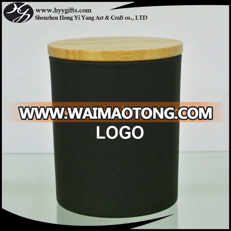 Custom sealed bamboo candle lids for candle jars