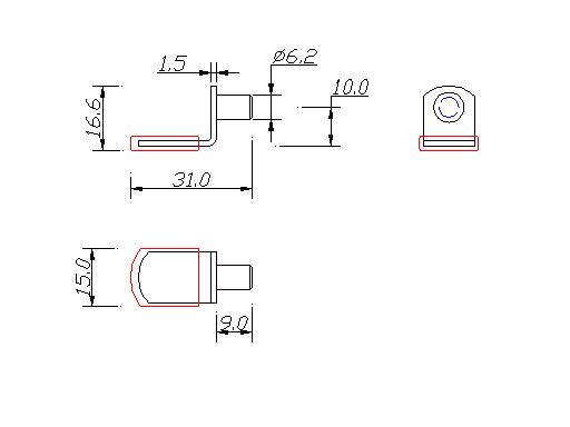 Steel furniture angle support shelf pin